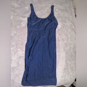 Blue backless mini dress